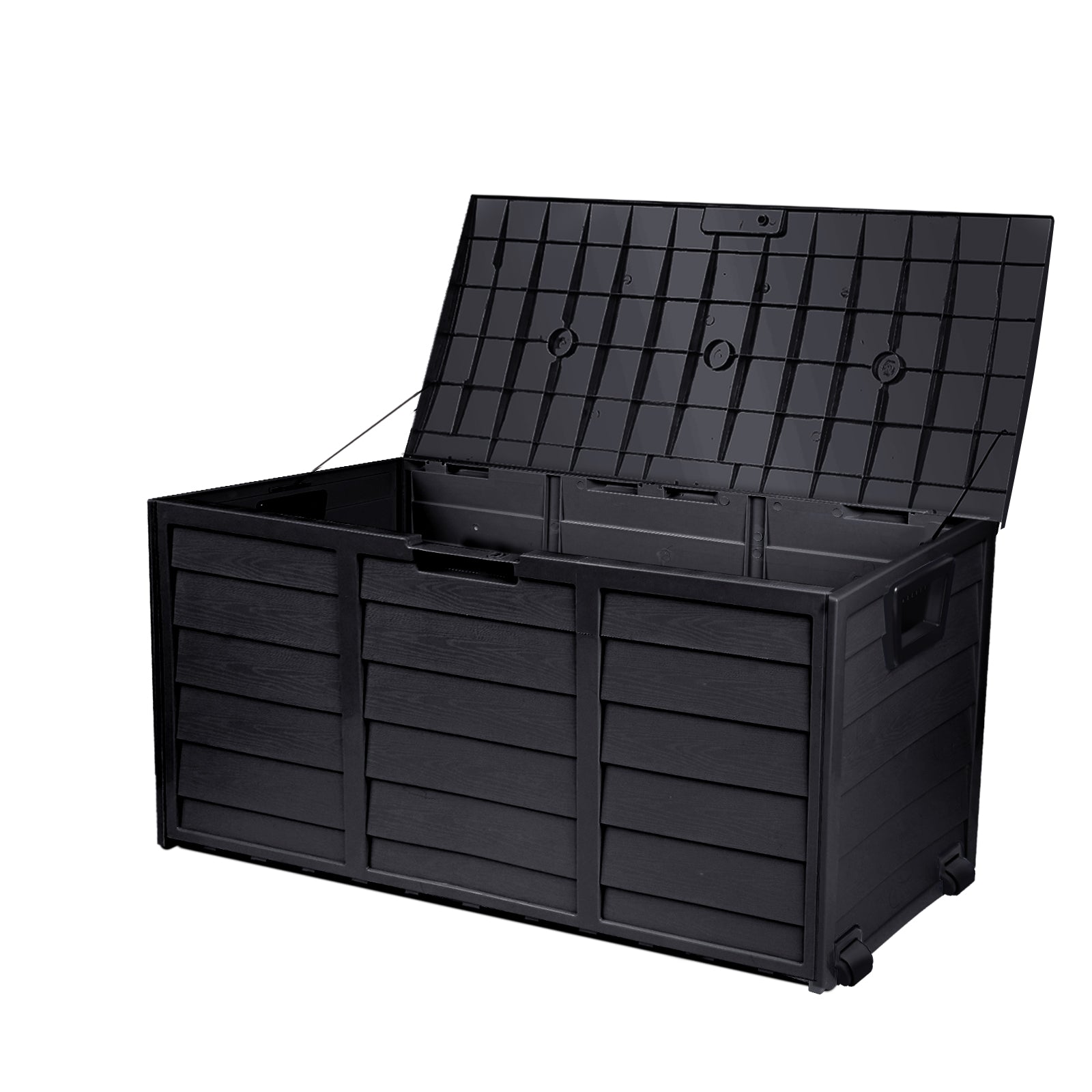 Outdoor Storage Box Container Garden Shed Toys Tool Chest Indoor Outdoor Black