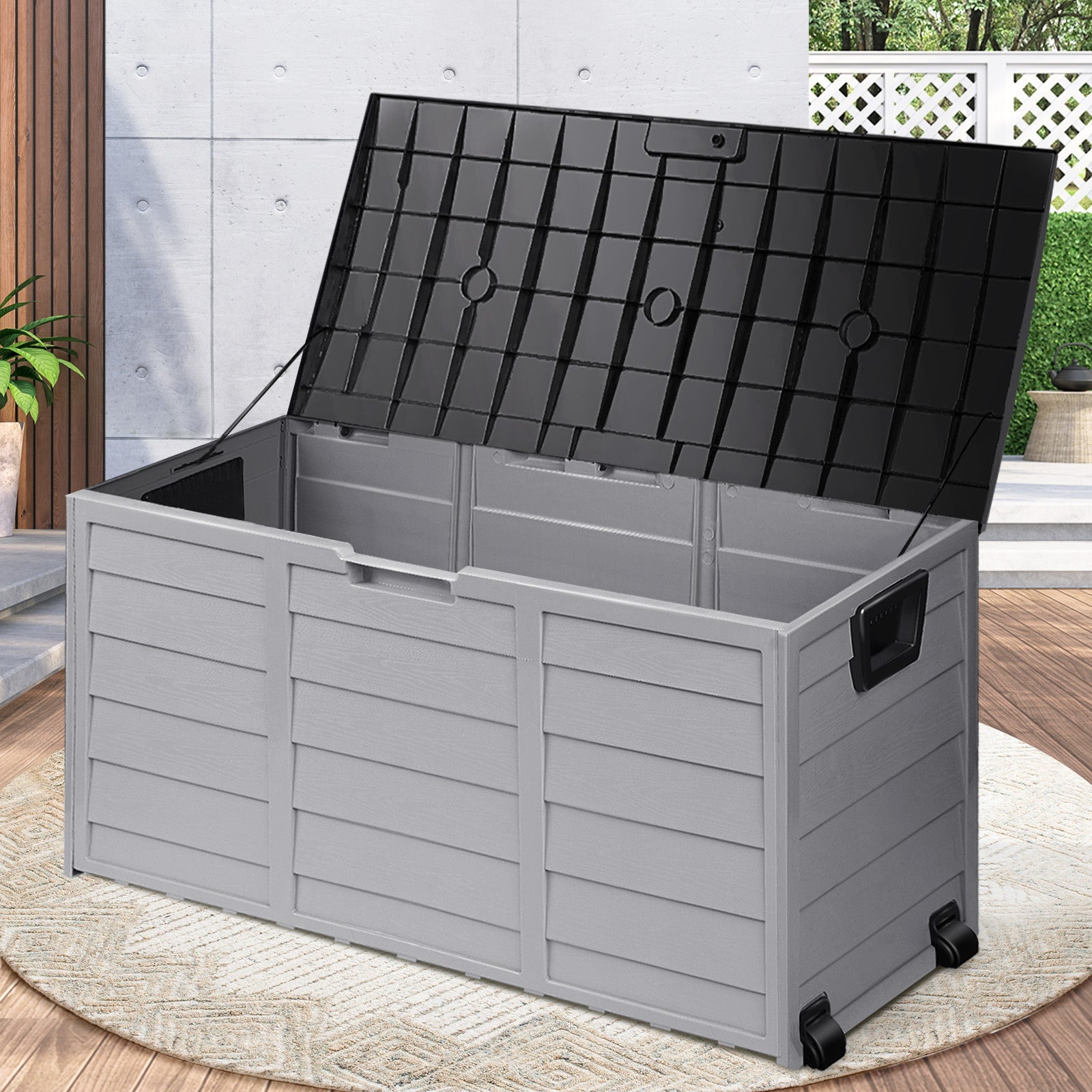 Outdoor Storage Box Container Indoor Garden Toy Tool Sheds Chest 290L