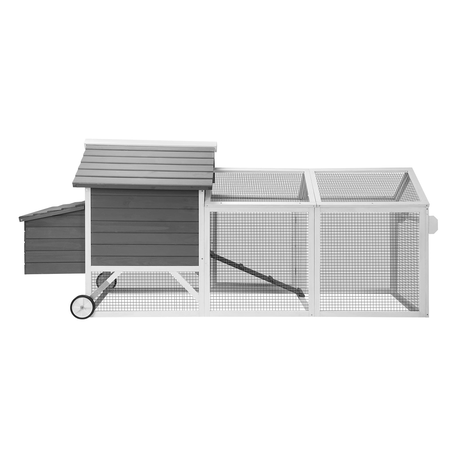 Alopet Chicken Coop Rabbit Hutch Extra Large Wooden House Run Hatch Box w/Wheels