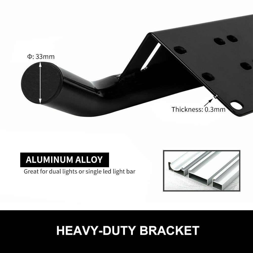 Number Plate Bullbar Frame Mounting Bracket Mount Light Bar Antenna UHF Holder