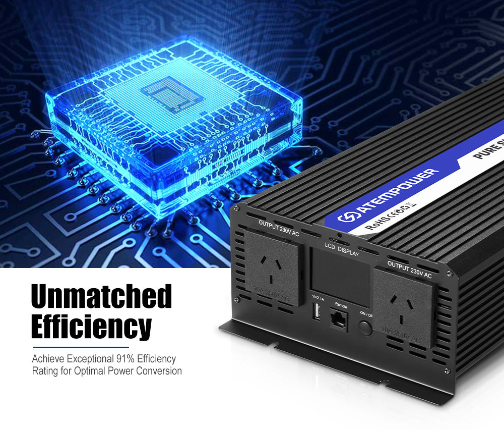 Atem Power 12V to 240V 3000W/6000W Pure Sine Wave Power Inverter