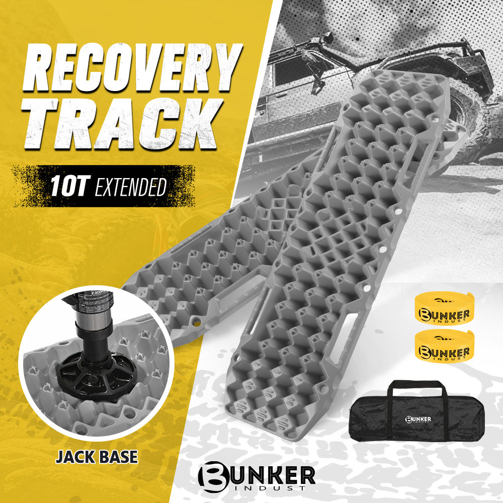 Bunker Indust Recovery Tracks Farm Jack Base 10T Board Sand Mud Snow OffRoad 4WD Grey