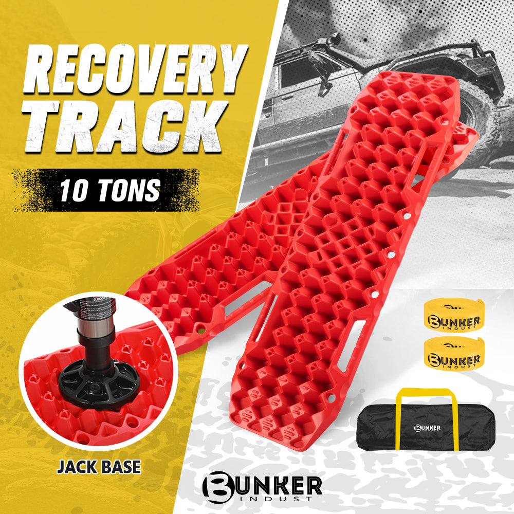 Bunker Indust Recovery Tracks Farm Jack Base 10T Board Sand Mud Snow OffRoad 4WD Grey