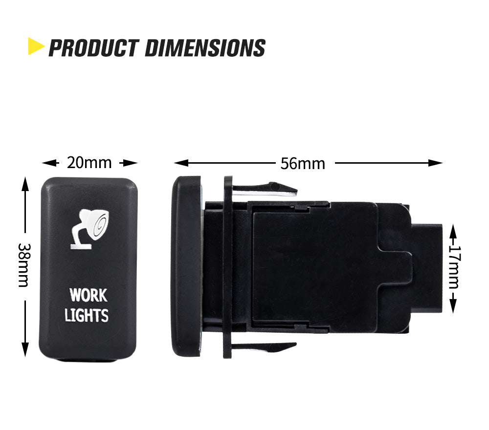 LED Work Light Push Rocker Switch Suitable for TOYOTA Hilux Landcruiser OEM