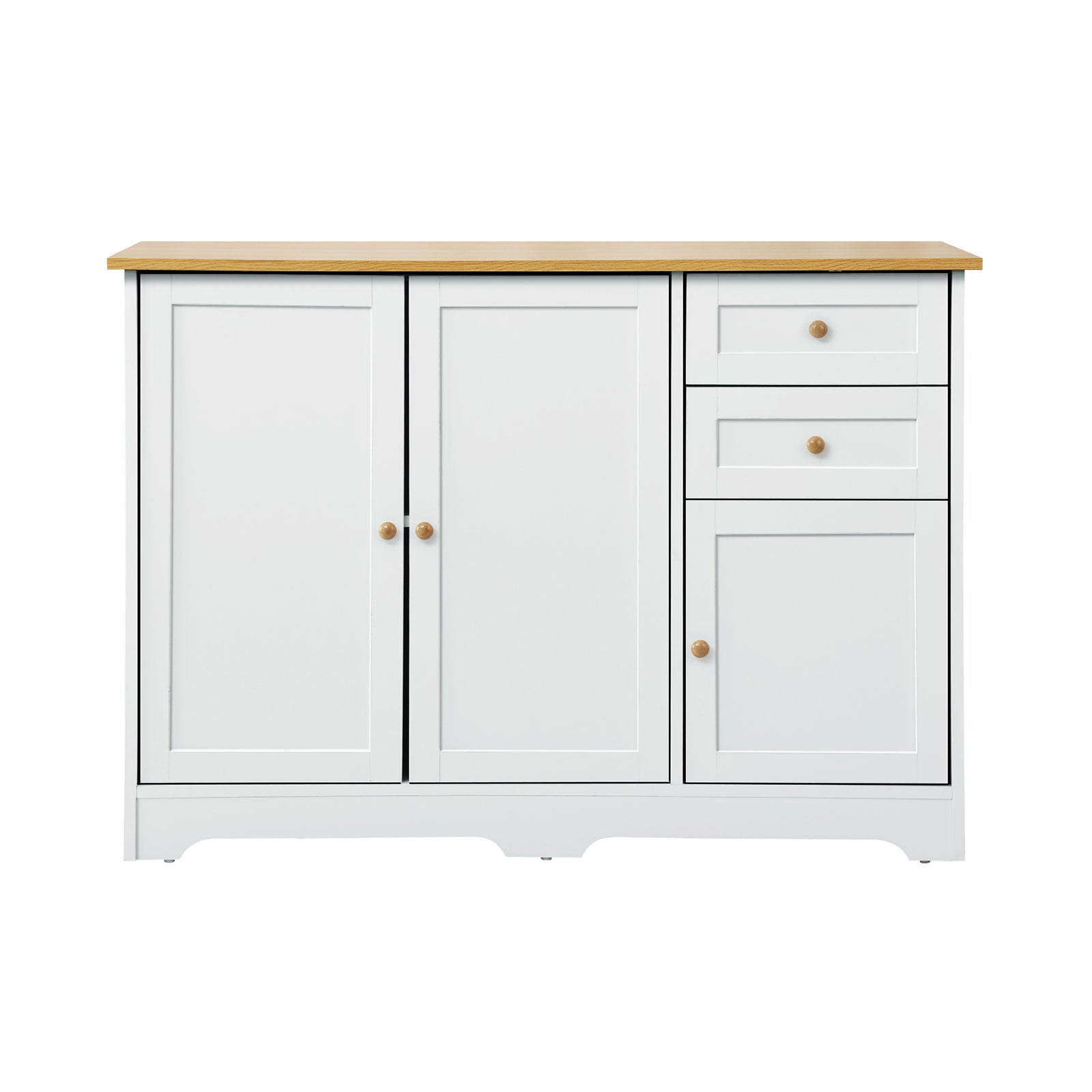 Oikiture Buffet Sideboard Cabinet Storage Cupboard Hallway Kitchen Drawers Table