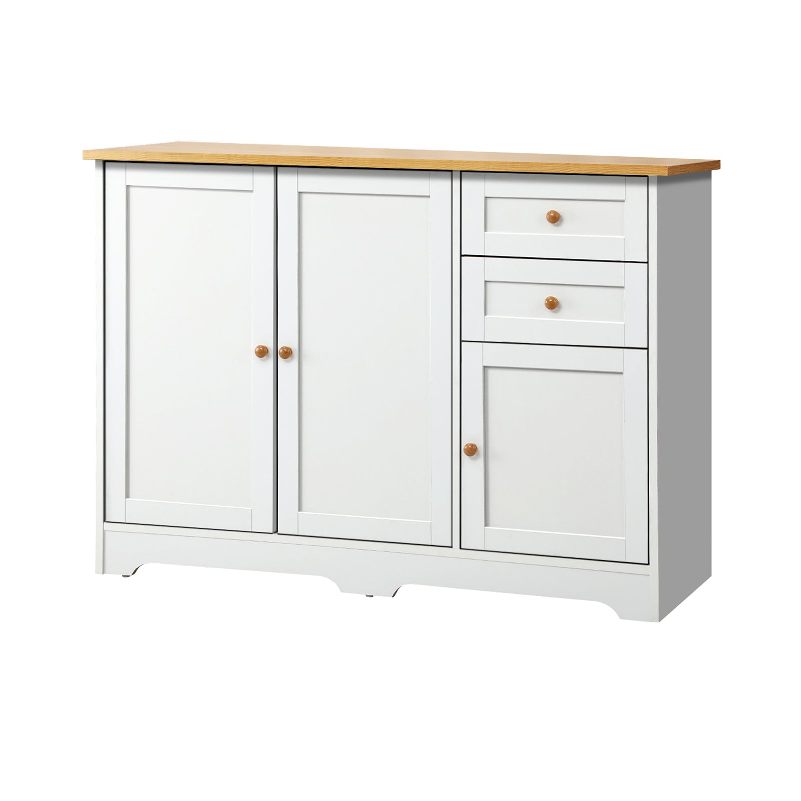 Oikiture Buffet Sideboard Cabinet Storage Cupboard Hallway Kitchen Drawers Table