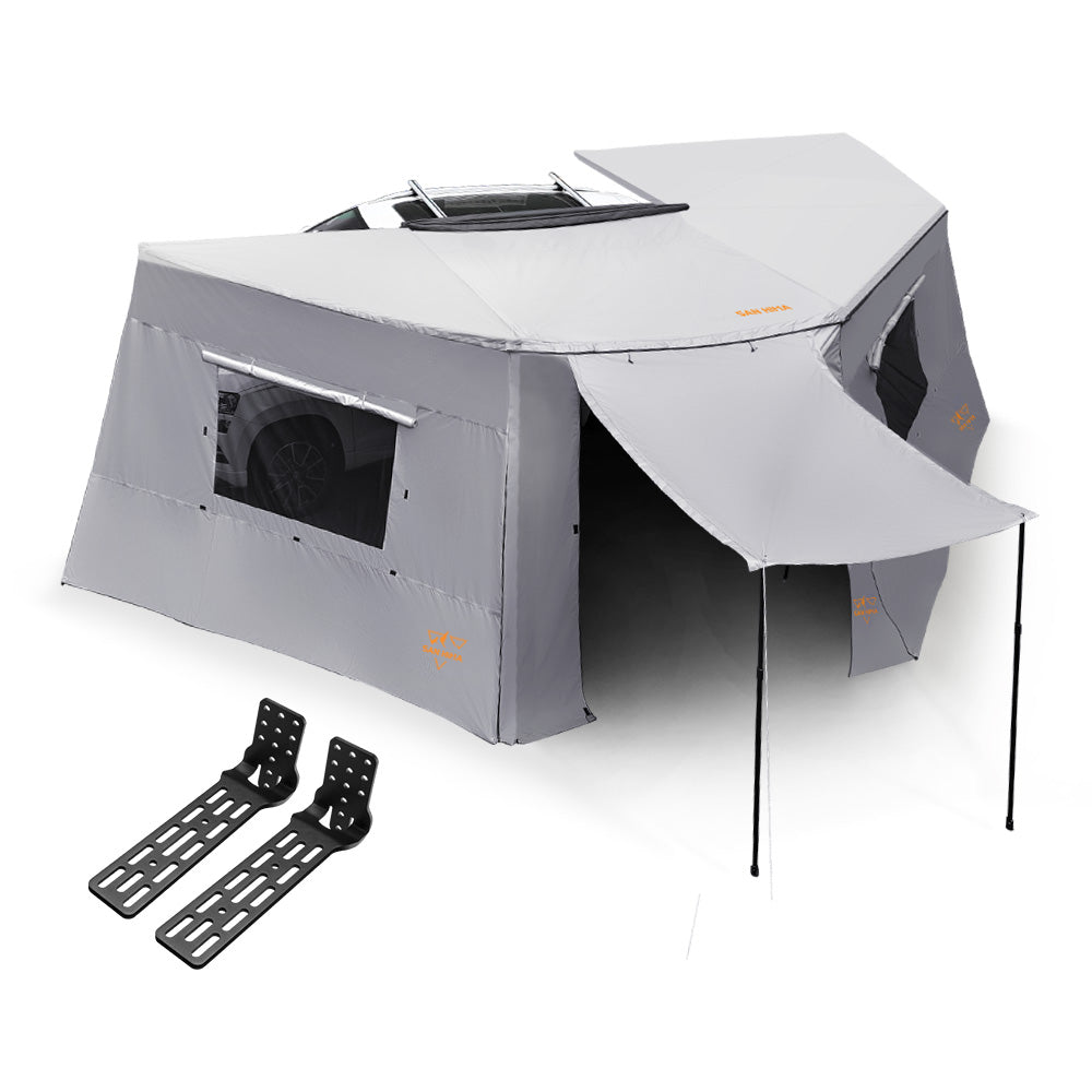 San Hima 270 Degree Awning With Side Wall Free-Standing Camping  + "L" Bracket