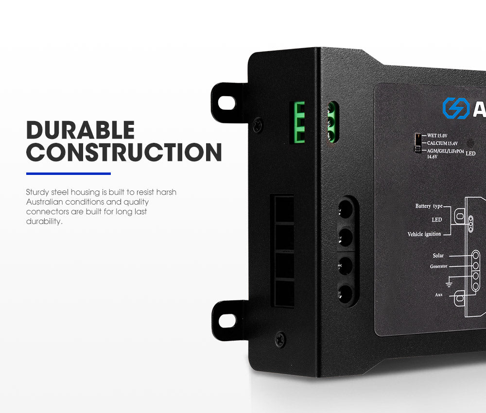 DC to DC Dual Battery System Smart Hub Universal Fitment Dual Voltage Meters