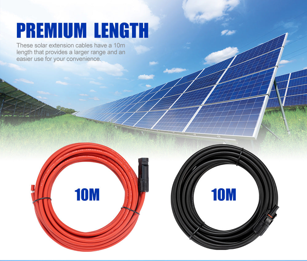 WATTSTUNDE 6mm² extension cable solar panel to solar panel 10m