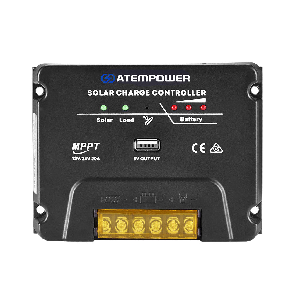 20A MPPT Solar Charge Controller Solar Panel Battery Regulator 12V/24V USB Output