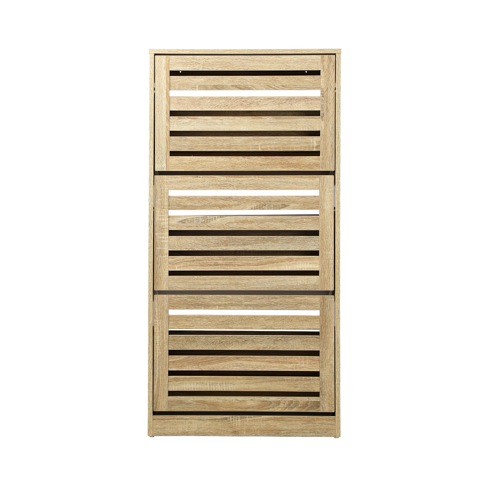 Oikiture Shoes Rack Shoe Storage Cabinet Organiser Shelf 3 Doors 45 Pairs Wooden