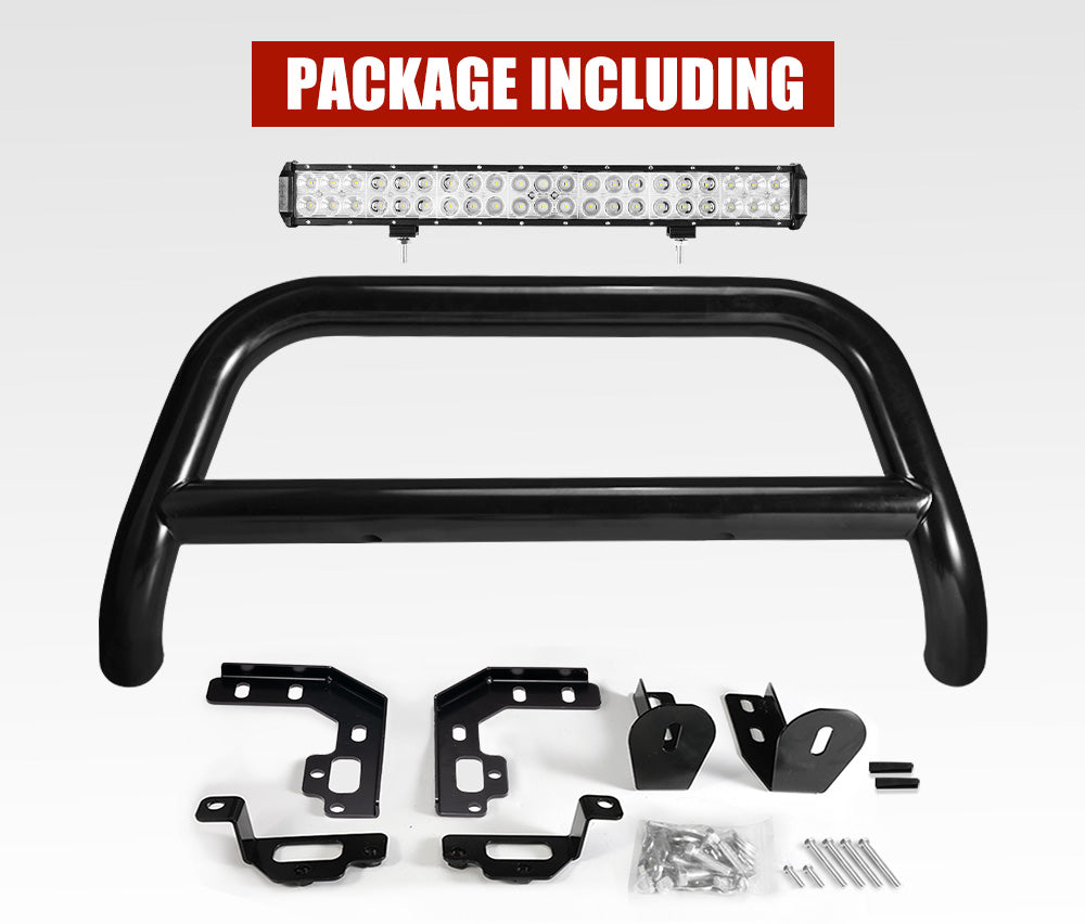 Nudge Bar 3" Grille Guard for Ford Ranger T6 T7 PX 2012-2018 + Light Bar