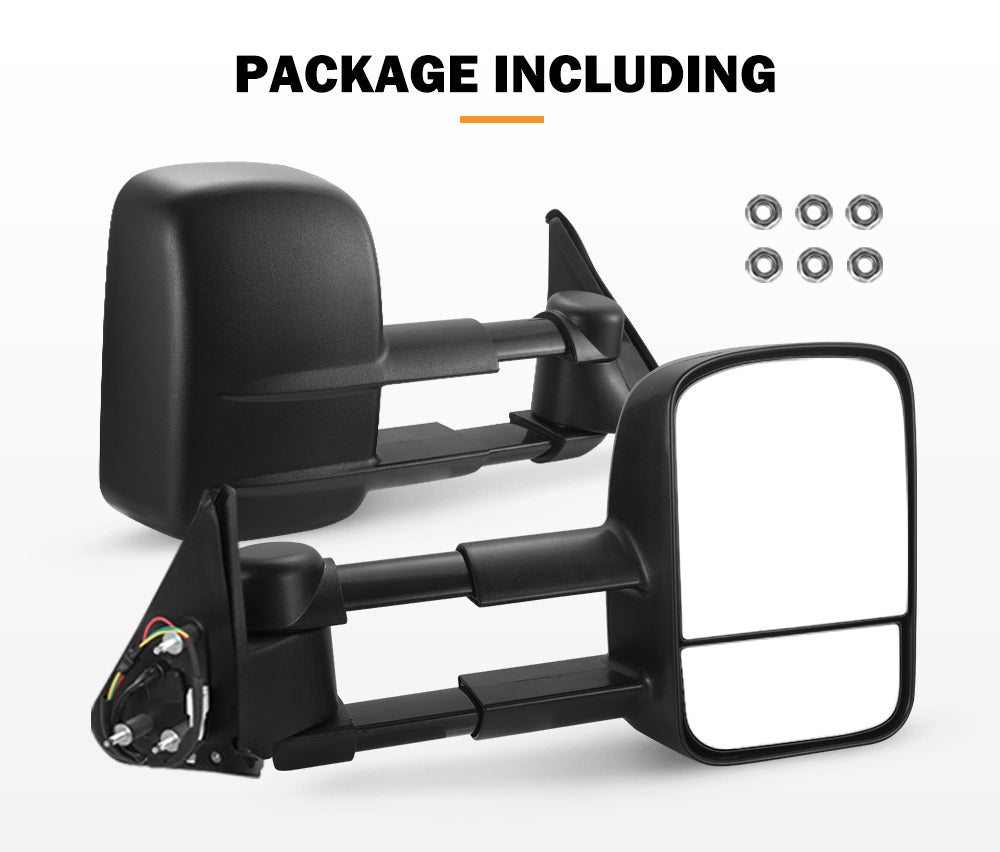 Extendable Towing Mirrors Gen1 fit Nissan Patrol GU Y61 Cab Chassis 1997- 2016