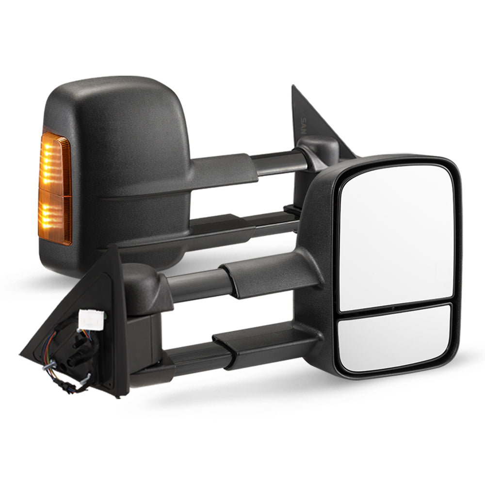 San Hima Pair Extendable Towing Mirrors Gen1 For Nissan Patrol Y62 2013-Current