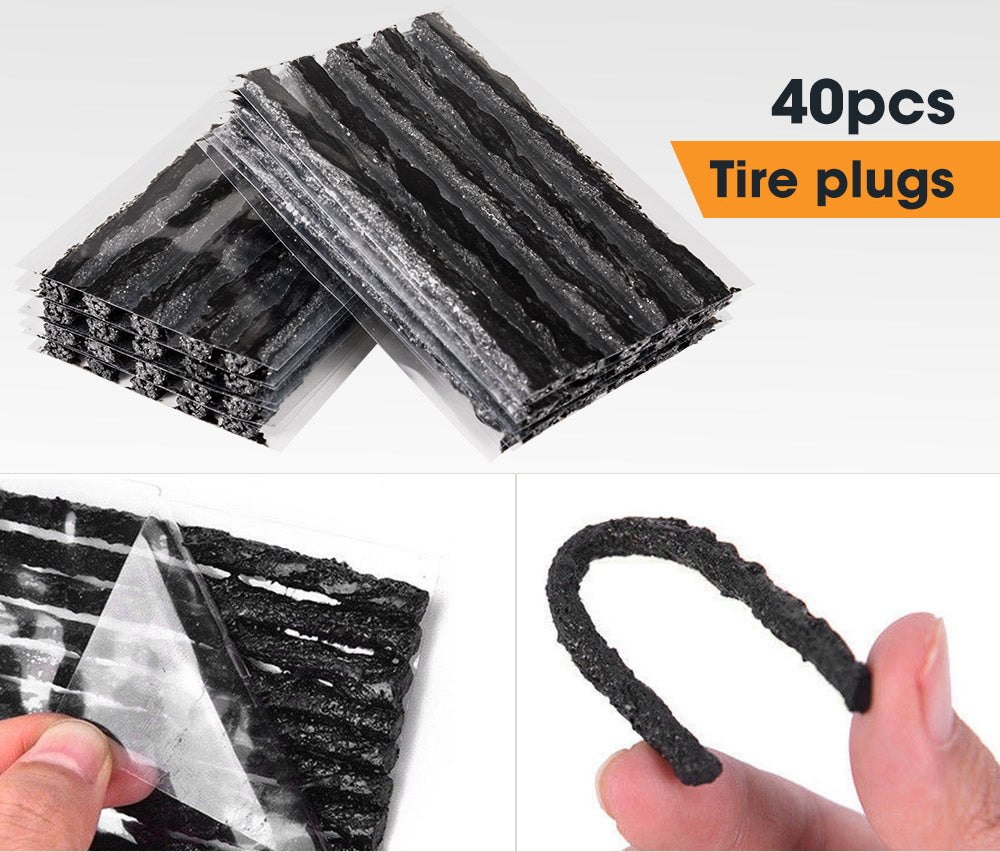 67PCS Tyre Puncture Repair Recovery Kit Heavy Duty 4WD Offroad Plugs Tubeless