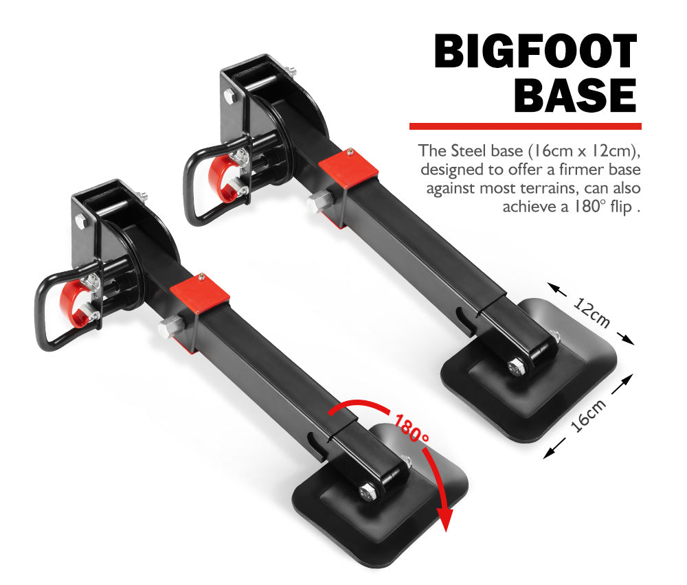 2x 400mm Drop Down Corner Legs W/Handle Steel Base 1200LBS Caravan Camper Trailer