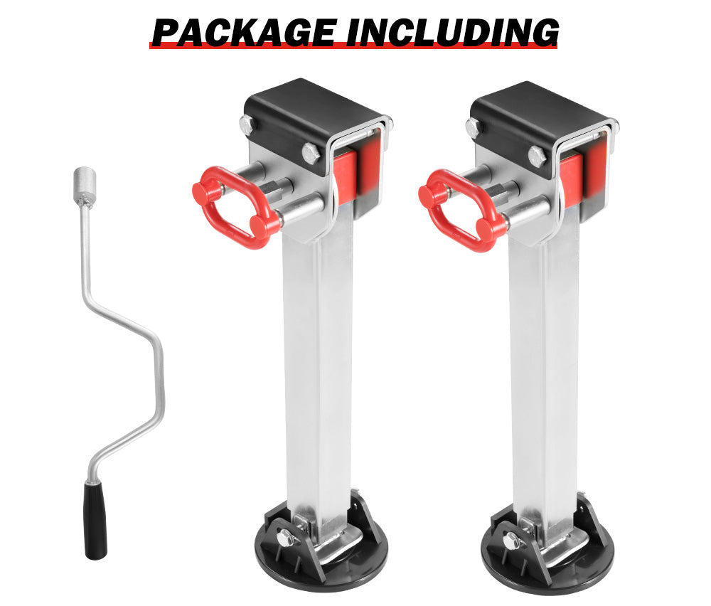 2x 550mm Drop Down Corner Steadies Stabilizer Legs Caravan Camper Trailer