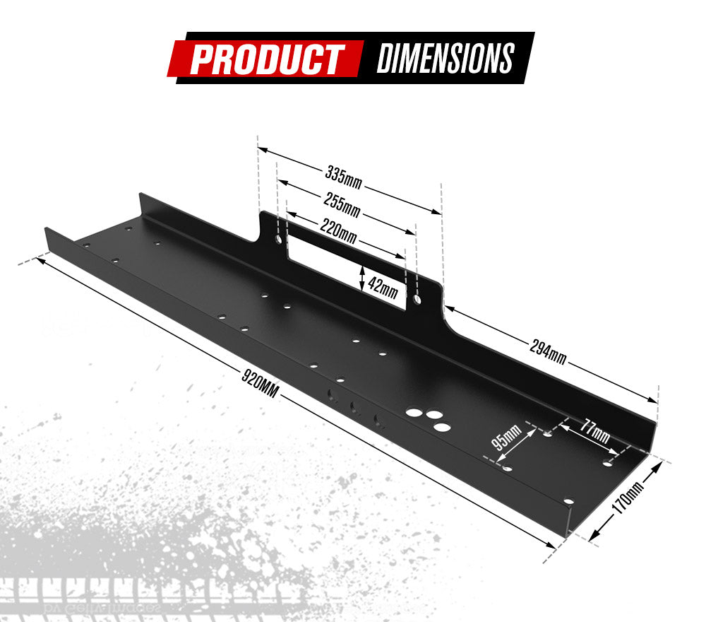 Universal Steel Winch Mount Plate for 9000lbs-14500lbs Winch