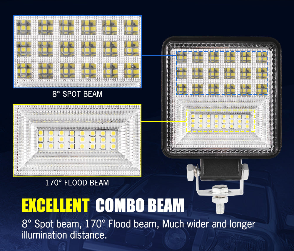 Lightfox 4inch Led Work Light 1 LUX @ 350M IP68 42,000 Lumens