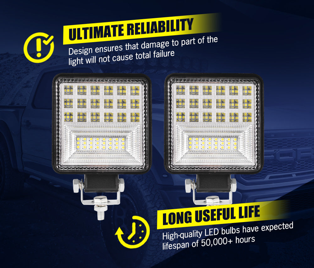 Lightfox 4inch Led Work Light 1 LUX @ 350M IP68 42,000 Lumens