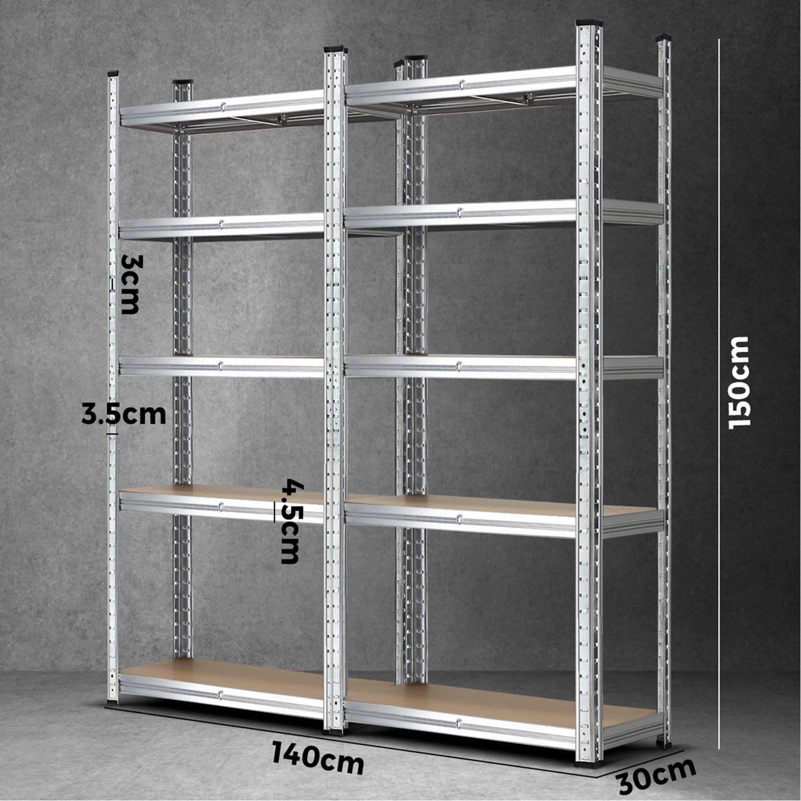 Sharptoo Warehouse Shelving Garage Shelves Storage Rack Steel Pallet Shelf1.5mx2