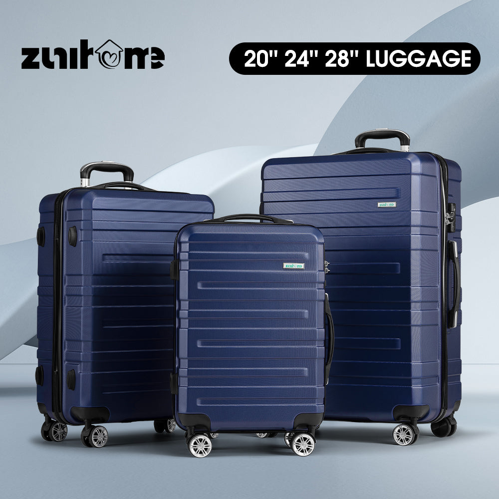 ZUNI 1/2/3PCS Luggage Suitcase Trolley Set Travel TSA Lock Storage Hard Case